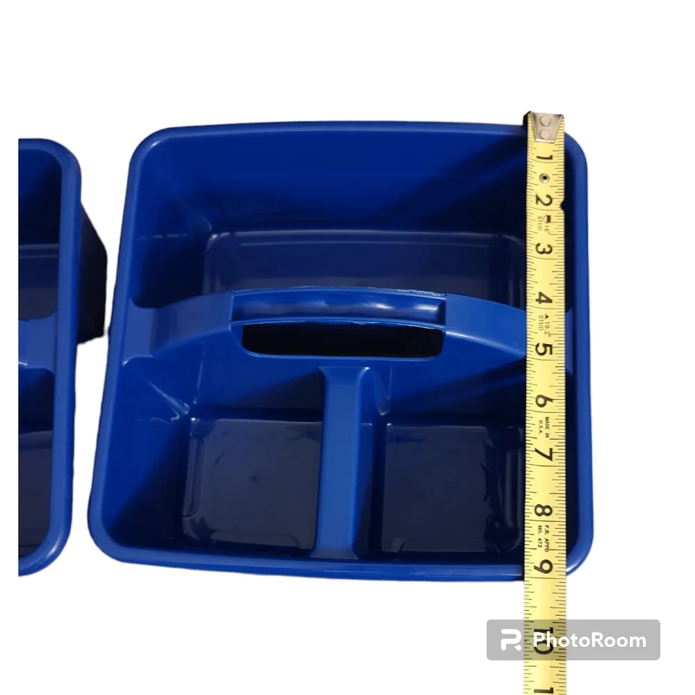 Bundle 2 Blue Storage Caddy Utility Cleaning Sorting Classroom Supplies Caddies